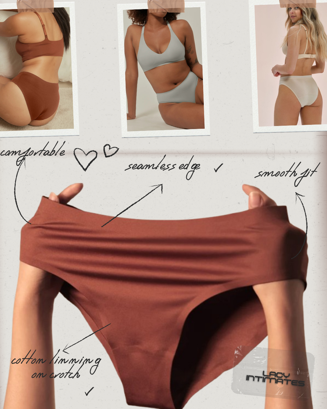 No Visible Panty Lines Seamless ( 3 Panties @ 999 ) 150Rs Discount